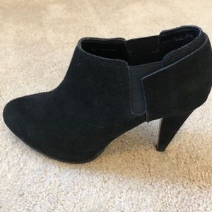 Black suede Dolce Vita heeled booties